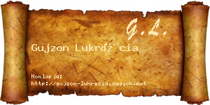 Gujzon Lukrécia névjegykártya